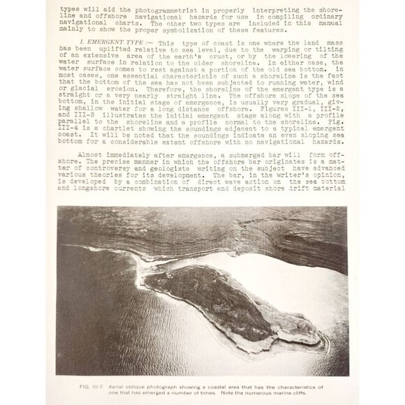 1947 Manual Coastal Delineation From Aerial Photographs 1st Edition USN WHBS - Picture 5 of 7